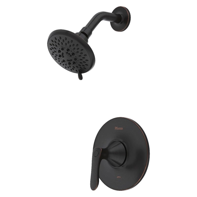 Pfister Weller Shower Only Trim Kit, Valve Not Included, 1-Handle, 2-Hole Install, Tuscan Bronze Finish, LG897WRY - Image 1